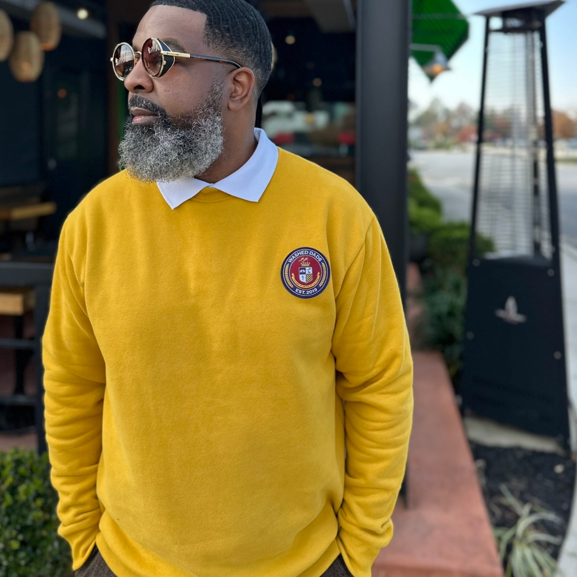 Academy Embroidered Seal Crewneck